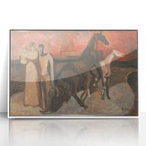 Modern Expressionist Art: Fire and Refugees by Cyprián Majerník