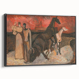 Modern Expressionist Art: Fire and Refugees by Cyprián Majerník