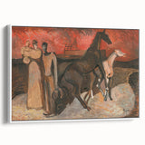 Modern Expressionist Art: Fire and Refugees by Cyprián Majerník