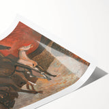 Modern Expressionist Art: Fire and Refugees by Cyprián Majerník