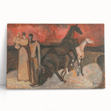 Modern Expressionist Art: Fire and Refugees by Cyprián Majerník