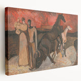 Modern Expressionist Art: Fire and Refugees by Cyprián Majerník