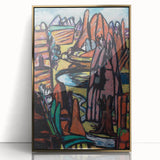 Modern Abstract Landscape Art - Bold Rocky Terrain Composition