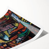 Modern Abstract Landscape Art - Bold Rocky Terrain Composition