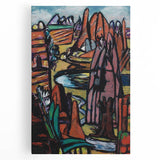 Modern Abstract Landscape Art - Bold Rocky Terrain Composition