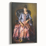 Modern Figurative Art - Elegant Woman in Purple and Pink Dress