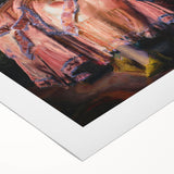 Modern Figurative Art - Elegant Woman in Purple and Pink Dress