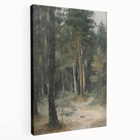 Serene Forest Living Room Wall Art – Modern Canvas Print