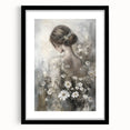 Abstract figurative frame in black with a mat, showcasing a modern art design that enhances contemporary home decor. Ideal for stylish interior aesthetics.
