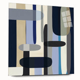 Modern Abstract Wall Art – Vertical Capsule Geometry