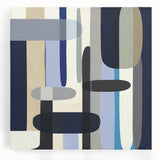 Modern Abstract Wall Art – Vertical Capsule Geometry