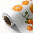 Art Deco style poster of assorted fruits in vibrant colors on rolled canvas, ideal for nursery wall art.