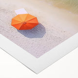 Rolled canvas artwork showcasing a vibrant landscape of serene beaches, featuring soft waves and a colorful sunset, perfectly packaged in a durable tube for protection.