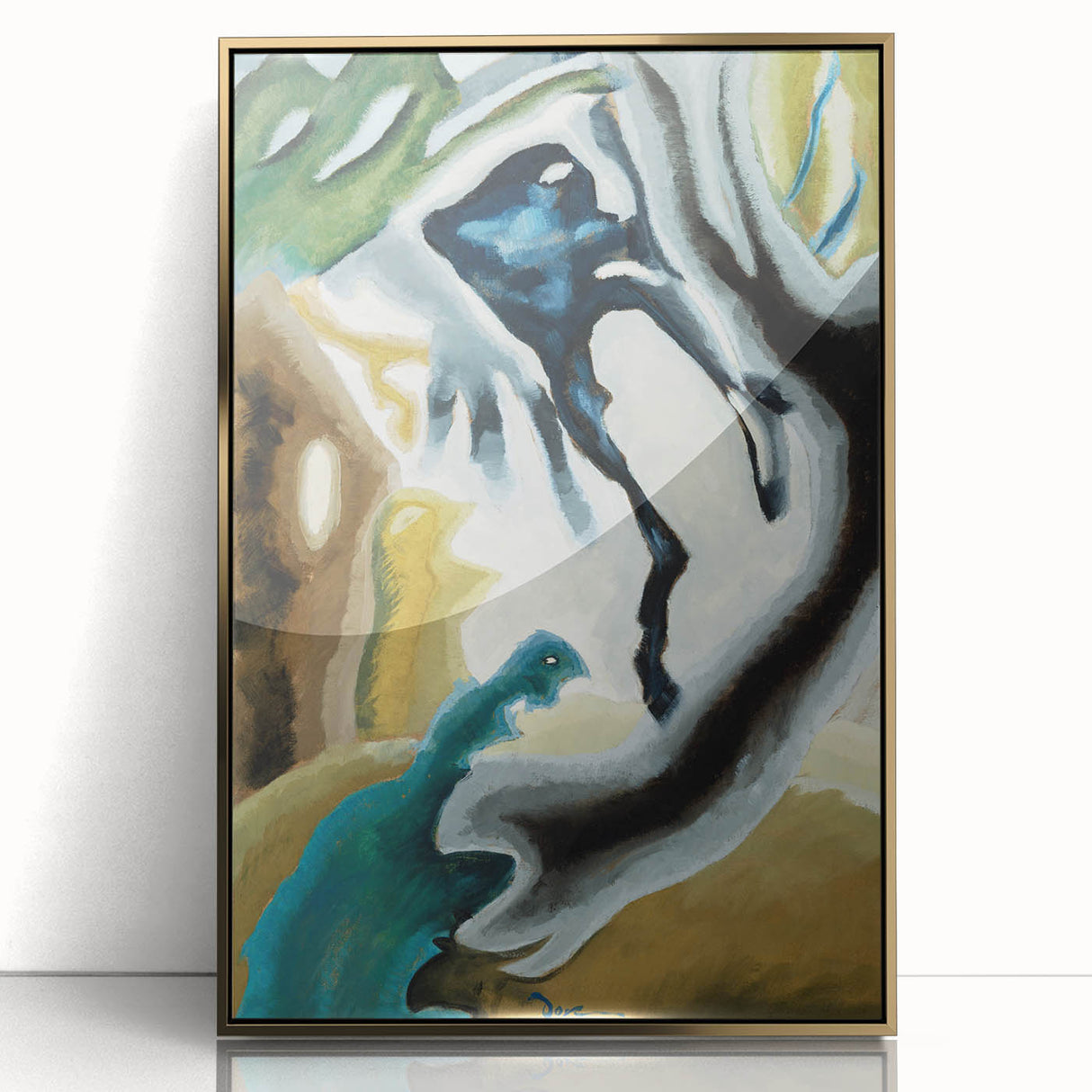 Modern Wall Art - Abstract Barnyard Fantasy - Contemporary Art Print
