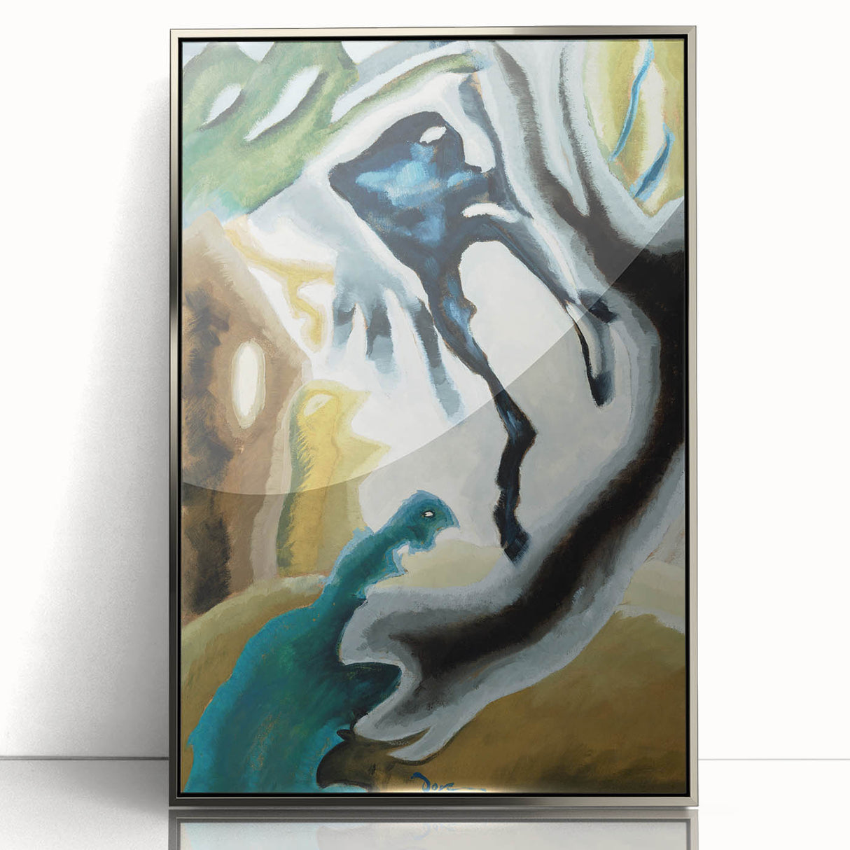 Modern Wall Art - Abstract Barnyard Fantasy - Contemporary Art Print