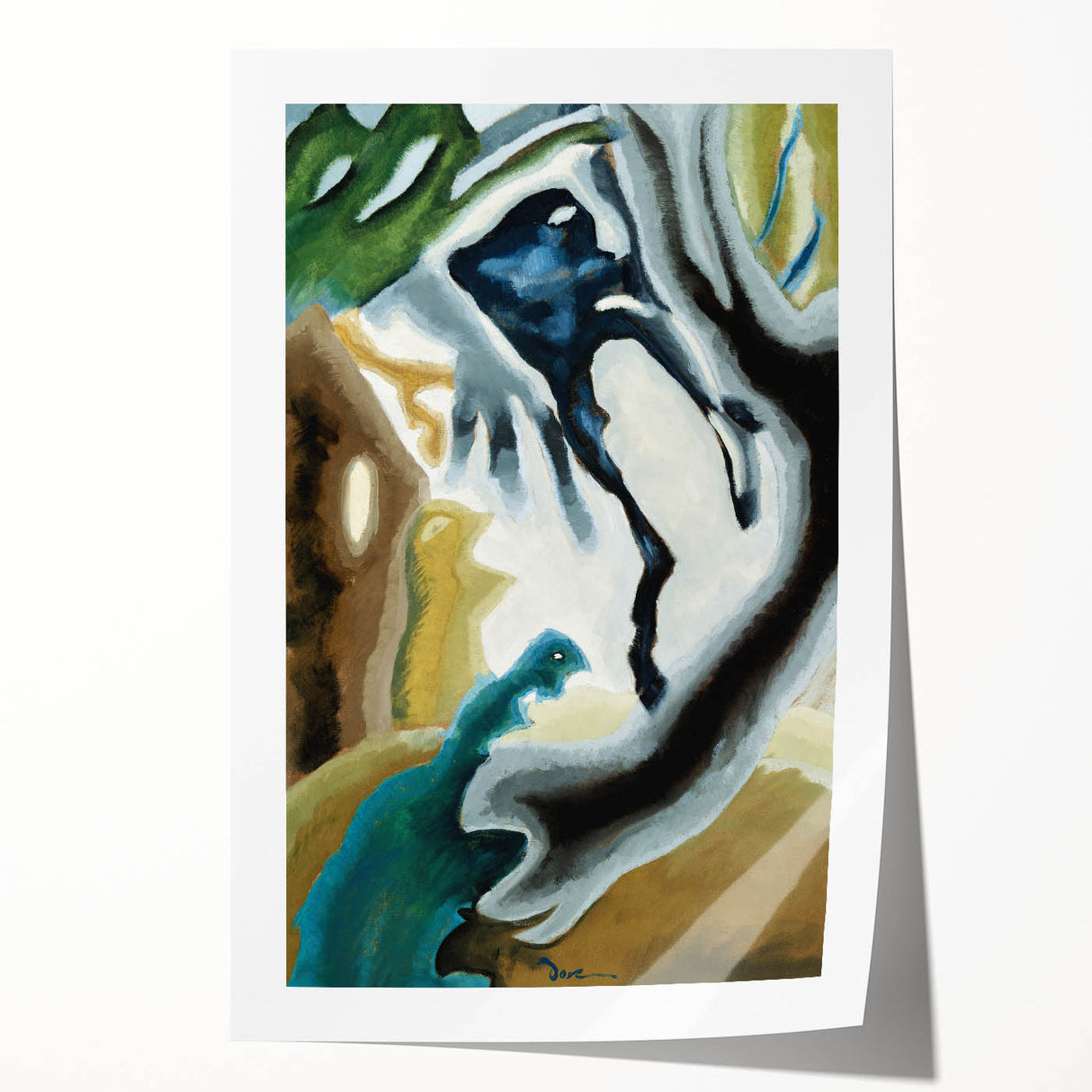 Modern Wall Art - Abstract Barnyard Fantasy - Contemporary Art Print