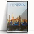 Retro Venice Gondola Poster – Vintage Italian Wall Art
