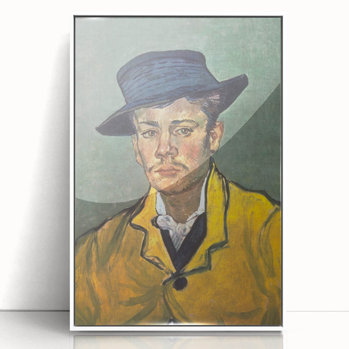Framed acrylic print of a Van Gogh-inspired abstract painting in pastel hues, ideal for modern nursery wall art.