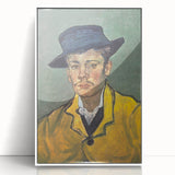 Framed acrylic print of a Van Gogh-inspired abstract painting in pastel hues, ideal for modern nursery wall art.