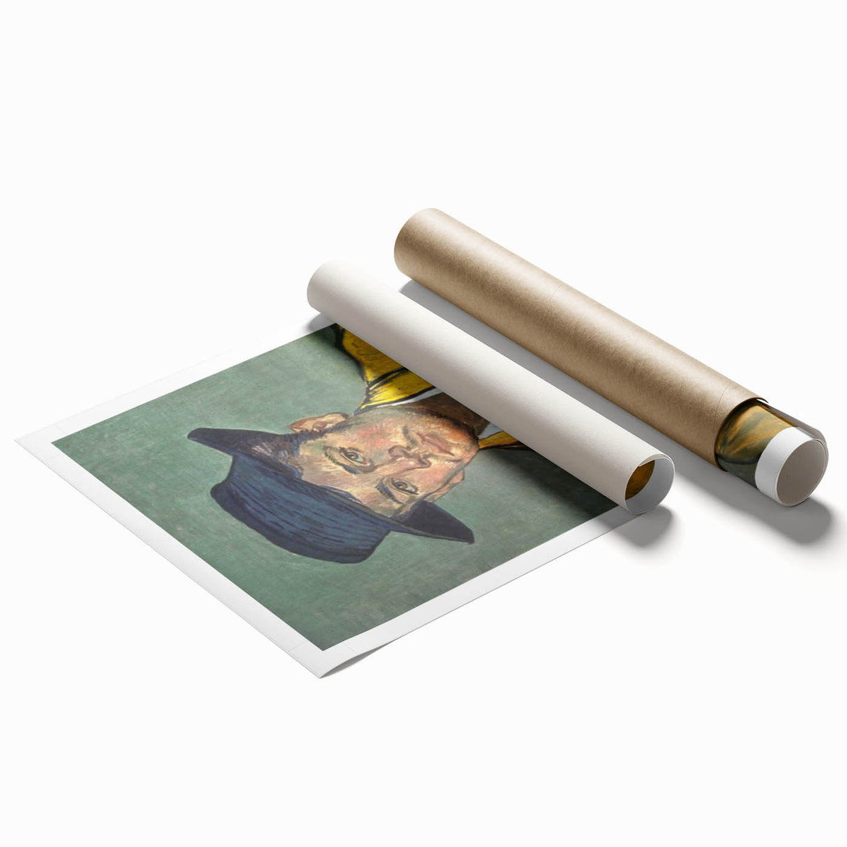 Extra large rolled canvas print featuring Van Gogh-inspired floral art in vibrant colors, ideal for classy bathroom wall art.