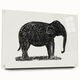 Minimalist Modern Elephant Art: Contemporary Wall Decor by Leo Gestel