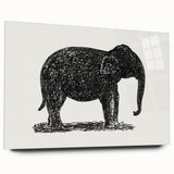 Minimalist Modern Elephant Art: Contemporary Wall Decor by Leo Gestel