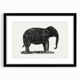 Minimalist Modern Elephant Art: Contemporary Wall Decor by Leo Gestel