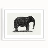 Minimalist Modern Elephant Art: Contemporary Wall Decor by Leo Gestel