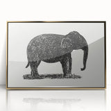 Minimalist Modern Elephant Art: Contemporary Wall Decor by Leo Gestel