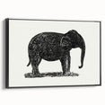 Minimalist Modern Elephant Art: Contemporary Wall Decor by Leo Gestel