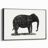 Minimalist Modern Elephant Art: Contemporary Wall Decor by Leo Gestel