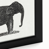 Minimalist Modern Elephant Art: Contemporary Wall Decor by Leo Gestel