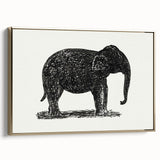Minimalist Modern Elephant Art: Contemporary Wall Decor by Leo Gestel