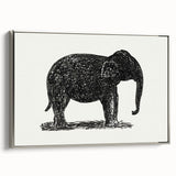 Minimalist Modern Elephant Art: Contemporary Wall Decor by Leo Gestel