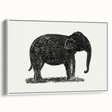 Minimalist Modern Elephant Art: Contemporary Wall Decor by Leo Gestel