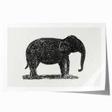 Minimalist Modern Elephant Art: Contemporary Wall Decor by Leo Gestel