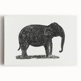 Minimalist Modern Elephant Art: Contemporary Wall Decor by Leo Gestel