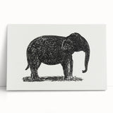 Minimalist Modern Elephant Art: Contemporary Wall Decor by Leo Gestel