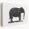 Minimalist Modern Elephant Art: Contemporary Wall Decor by Leo Gestel