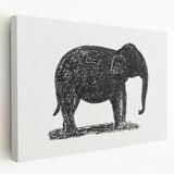 Minimalist Modern Elephant Art: Contemporary Wall Decor by Leo Gestel