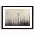 Abstract floral wall art framed in black with a white mat, showcasing colorful blooms in a modern design, perfect for home decor enhancement.