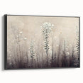 Framed abstract floral wall art in shades of pink, green, and black, displayed from a side view, showcasing its modern design and elegant framing. Perfect for contemporary home decor.