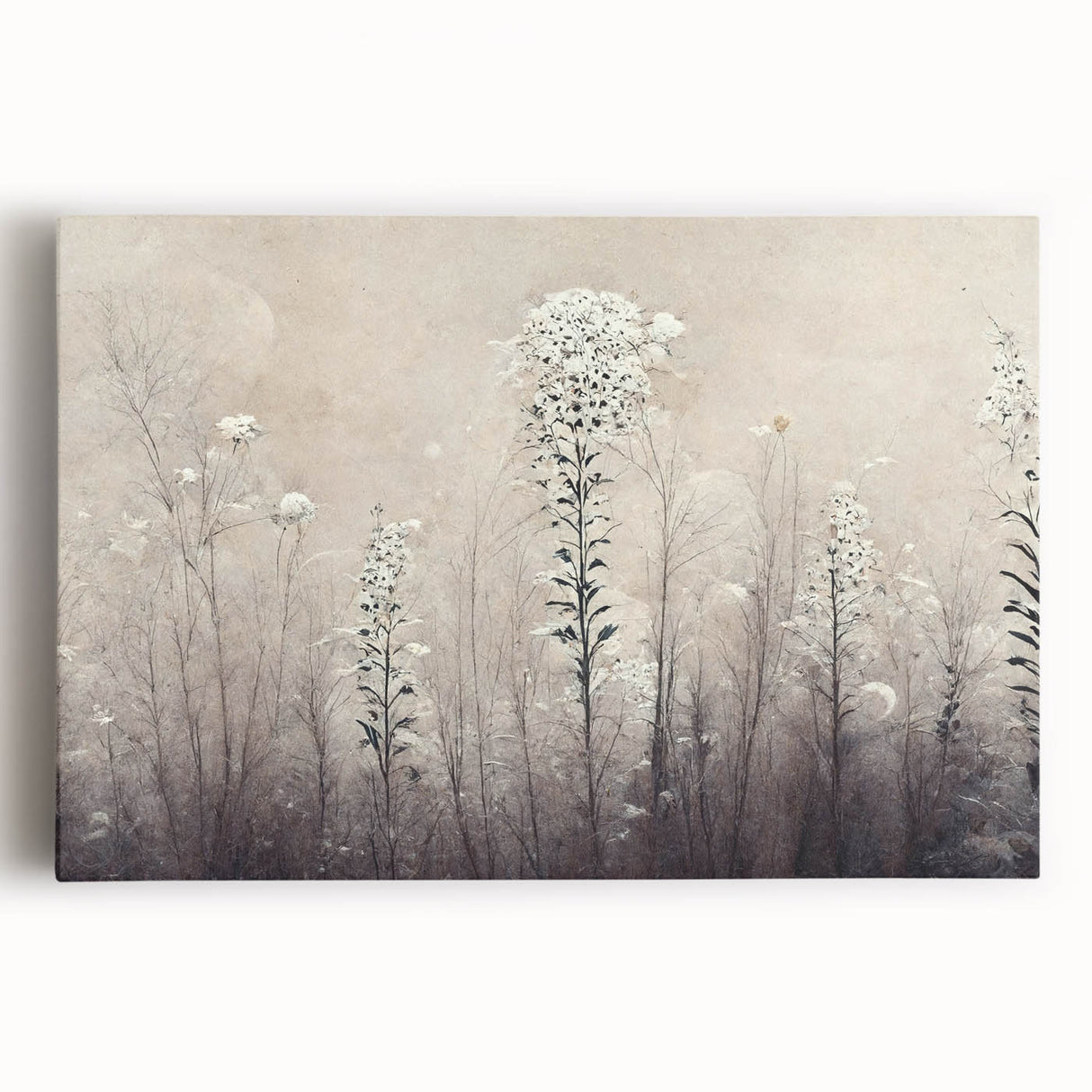 Colorful abstract floral wall art on stretched canvas, showcasing vibrant hues of pink, blue, and green, perfect for modern home decor. Ideal for adding a touch of elegance and creativity to any living space.