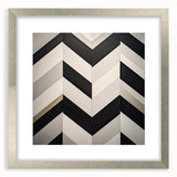 Abstract geometric photo frame in silver with a mat, showcasing a modern design ideal for contemporary decor. Perfect for displaying art or photos in stylish interiors.