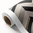 Abstract geometric design on rolled canvas showcasing vibrant colors and intricate patterns, ideal for modern home decor, securely packaged in a protective tube.