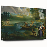 Impressionist Landscape - Fishing by Edouard Manet Print