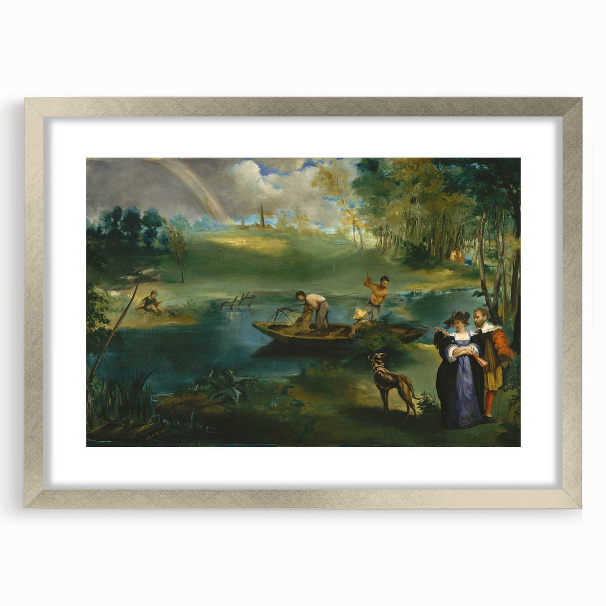 Impressionist Landscape - Fishing by Edouard Manet Print
