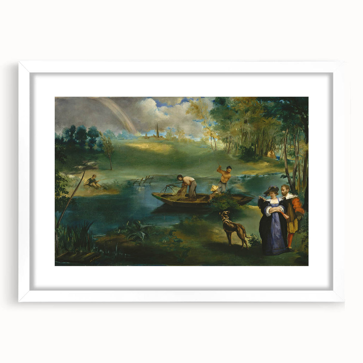 Impressionist Landscape - Fishing by Edouard Manet Print