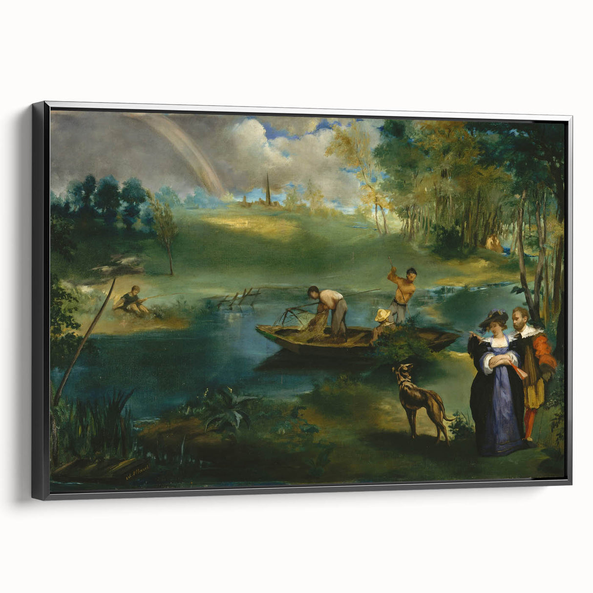 Impressionist Landscape - Fishing by Edouard Manet Print