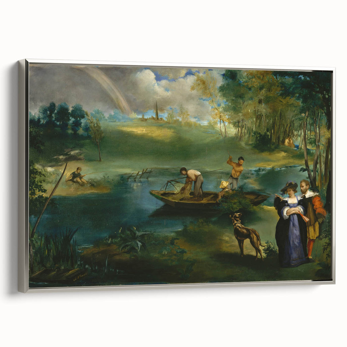 Impressionist Landscape - Fishing by Edouard Manet Print